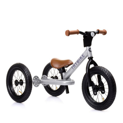 Trybike 2-in-1 Balance Bike Steel - Silver