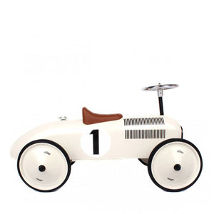 Vilac Classic Ride On Metal Car - Pearly White