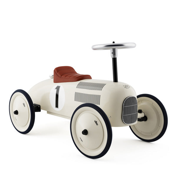 Vilac Classic Ride On Metal Car - Pearly White
