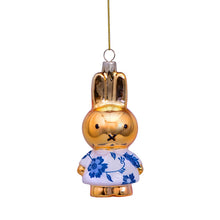 Vondels Glass Shaped Christmas Ornament - Miffy with Delft Blue Dress
