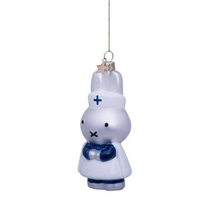 Vondels Glass Shaped Christmas Ornament - Miffy Nurse