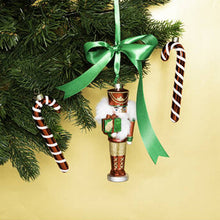 Vondels Glass Shaped Christmas Ornament - Nutcracker Red/Green