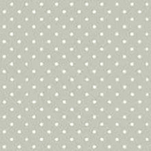 Wicker Pram with Bedding - Grey Polka Dot