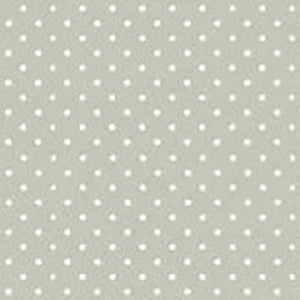 Wicker Pram with Bedding - Grey Polka Dot