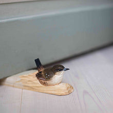 Wildlife Garden Hand Carved Doorstop - Wren