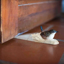 Wildlife Garden Hand Carved Doorstop - Wren