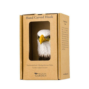 Wildlife Garden Hand Carved Animal Hook - Bald Eagle