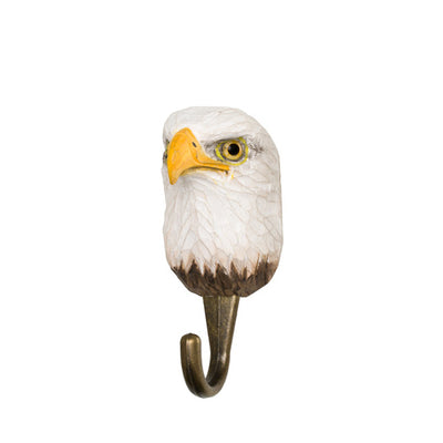 Wildlife Garden Hand Carved Animal Hook - Bald Eagle