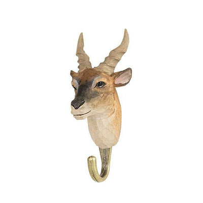 Wildlife Garden Hand Carved Animal Hook - Common Eland