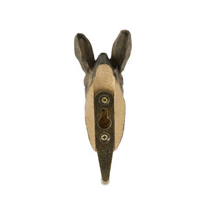 Wildlife Garden Hand Carved Animal Hook - Donkey