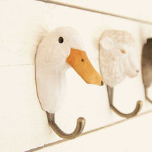 Wildlife Garden Hand Carved Animal Hook - Duck