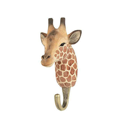 Wildlife Garden Hand Carved Animal Hook - Giraffe
