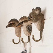 Wildlife Garden Hand Carved Animal Hook - Kookaburra