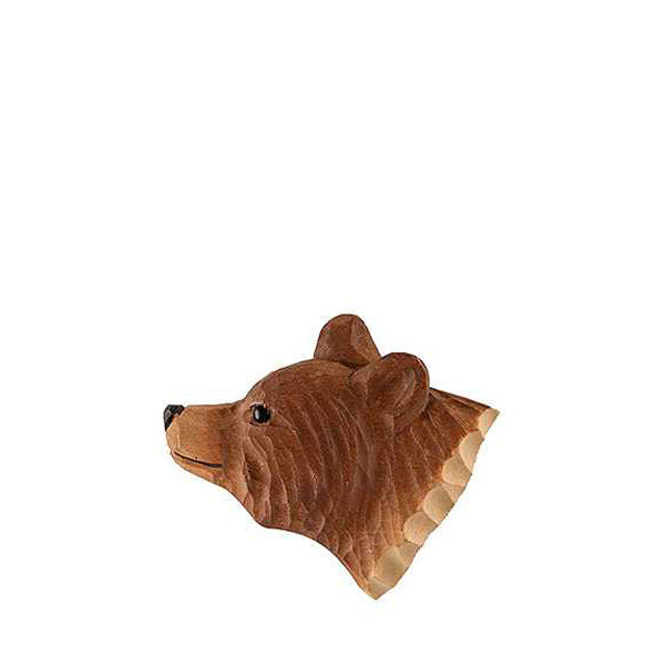 Wildlife Garden Hand Carved Animal Magnet - Brown Bear