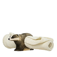 Wildlife Garden Hand Carved Napkin Ring - Badger