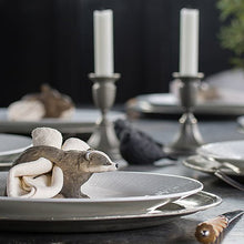 Wildlife Garden Hand Carved Napkin Ring - Badger