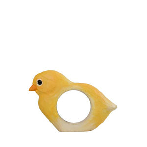Wildlife Garden Hand Carved Napkin Ring - Chick
