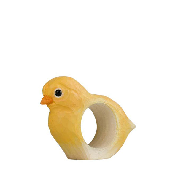 Wildlife Garden Hand Carved Napkin Ring - Chick