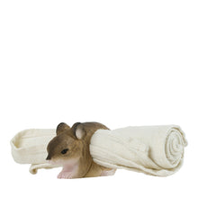 Wildlife Garden Hand Carved Napkin Ring - Mouse