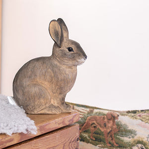 Wildlife Garden Hand Carved European Rabbit