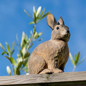 Wildlife Garden Hand Carved European Rabbit