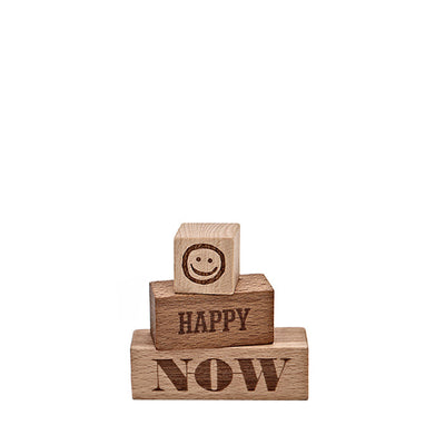 Wooden Story Message Blocks – Now Happy