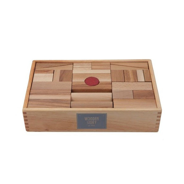 Wooden Story Natural Blocks XL – 63 pcs