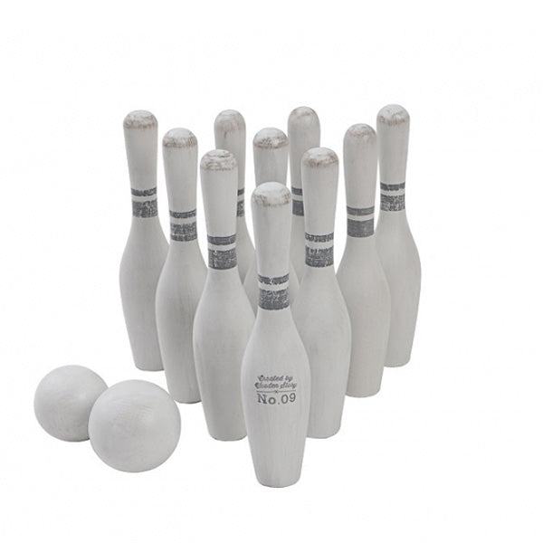 Wooden Story Bowling Set 10pcs - Vintage
