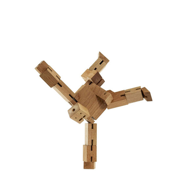 Areaware wooden toys cubebot natural micro puzzle