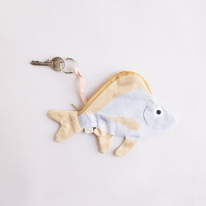 Don Fisher Japan Purse and Keychain - Small Blue Silver Biddy