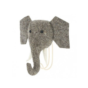 Fiona Walker Elephant Animal Head Hook - Trunk Up
