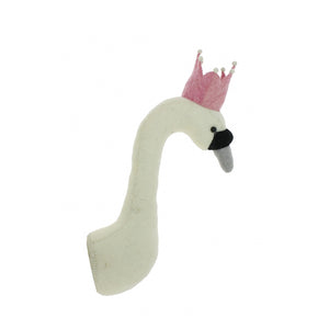 Fiona Walker Mini Animal Head – Swan with Crown