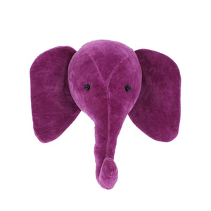 Fiona Walker Mini Velvet Elephant Head – Fuchsia