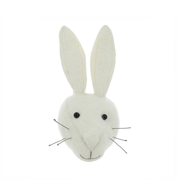 Fiona Walker Mini Animal Head – White Rabbit