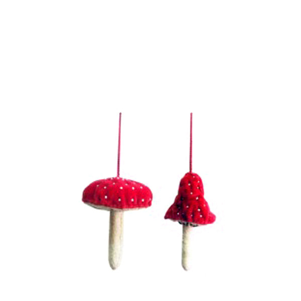 Fiona Walker Velvet Mushroom Red - Set of 2