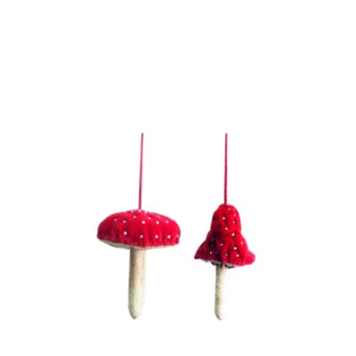 Fiona Walker Velvet Mushroom Red - Set of 2