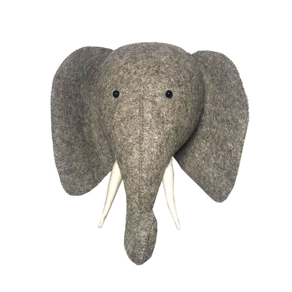 Fiona Walker Semi Animal Head – Elephant with Trunk Up