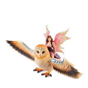 Schleich BAYALA Fairy in Flight on Glam-Owl